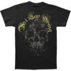 Cracked Skull Slim Fit T-shirt(As I Lay Dying Cracked Skull Slim Fit T Shirt 96025) -ROCABILIA CLOTHING SALE 96025F
